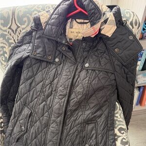 Burberry Black Quilted Utility Jacket